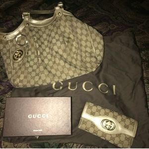 Authentic Sukey Gucci bag with matching wallet